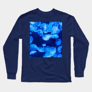 blue ocean waves view Long Sleeve T-Shirt